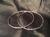 Two woven sterling silver bracelets //151